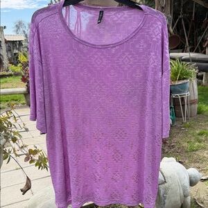 Lavender Sheer Women's Top